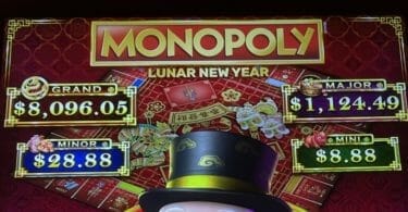 Monopoly Lunar New Year by Light and Wonder logo and jackpots