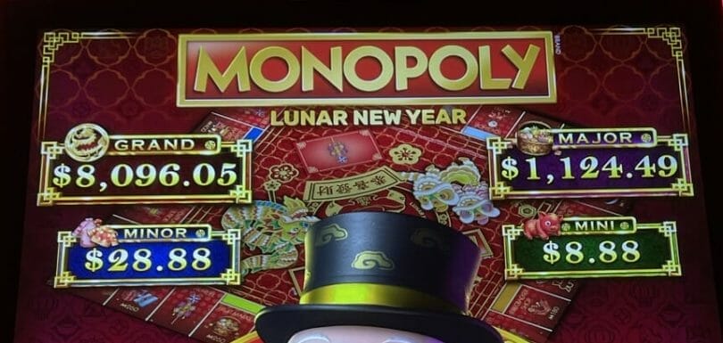 Monopoly Lunar New Year by Light and Wonder logo and jackpots
