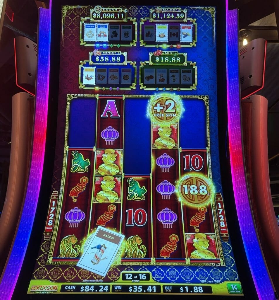 Monopoly Lunar New Year by Light and Wonder free spins bonus in progress