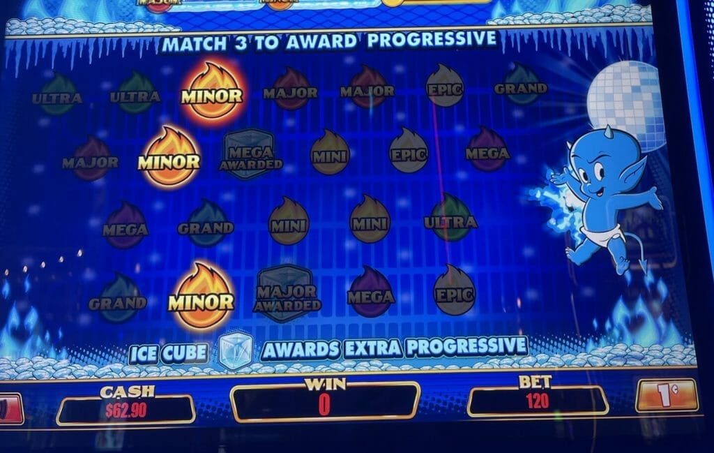 Smokin Hot Stuff Wicked Wheel Fire & Ice progressive pick screen