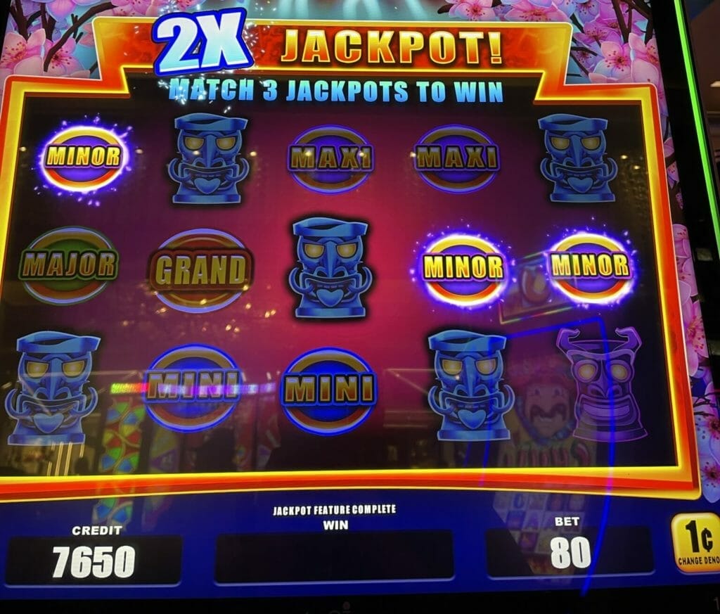 Wild Fireball Rumble by Aristocrat jackpot feature minor awarded