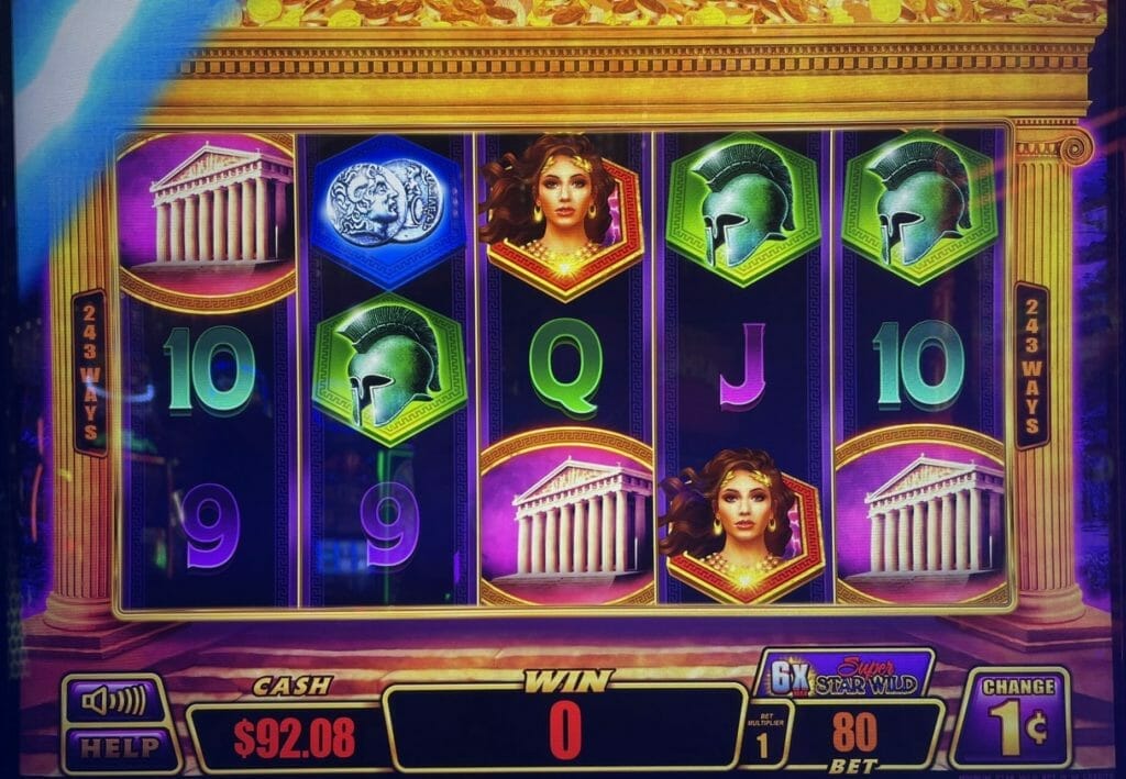 Star Wild Olympus by Everi free spins triggered