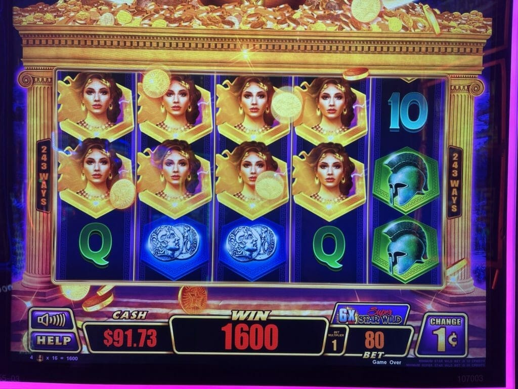 Star Wild Olympus by Everi clumped symbols