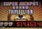 Super Jackpot Grand Triple Lion by Everi logo and top progressive