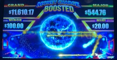 Money Charge Boosted by AGS logo and jackpots