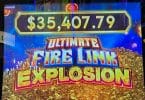 Ultimate Fire Link Explosion by Light and Wonder logo and Explosion progressive