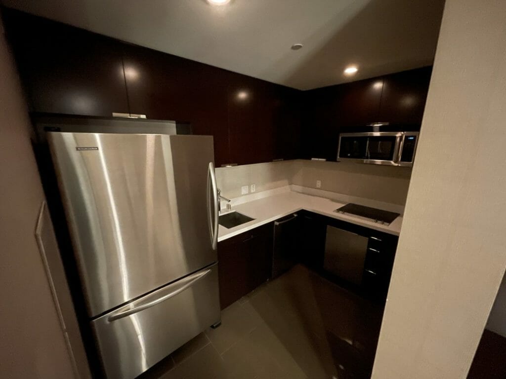 Vdara executive corner suite kitchen