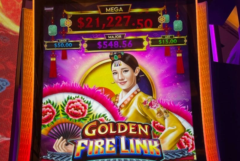 Golden Fire Link by Light & Wonder logo and jackpots