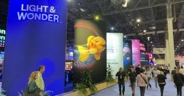 Light & Wonder booth outside