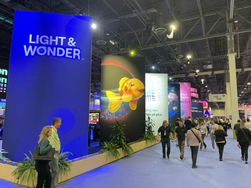 Light & Wonder booth outside
