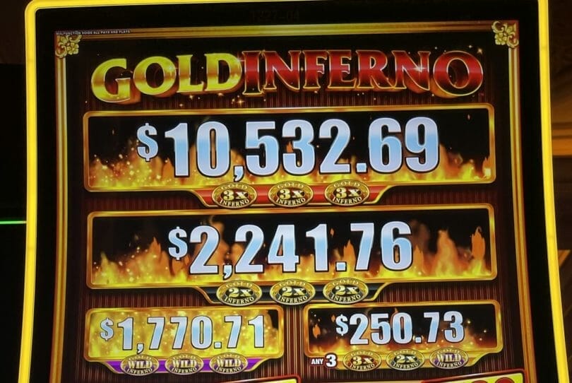 Gold Inferno by AGS logo and progressives