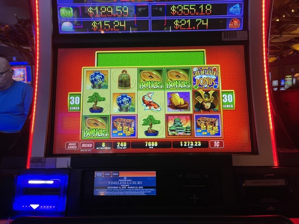 Life of Luxury one spin, two bonuses