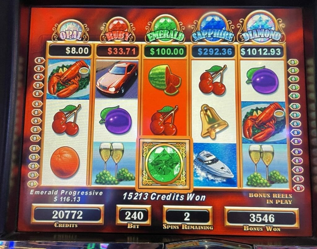 Life of Luxury Alpine Adventure by WMS Life of Luxury Emerald progressive win