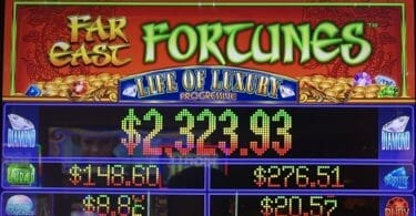 Far East Fortunes Life of Luxury by WMS logo and progressives