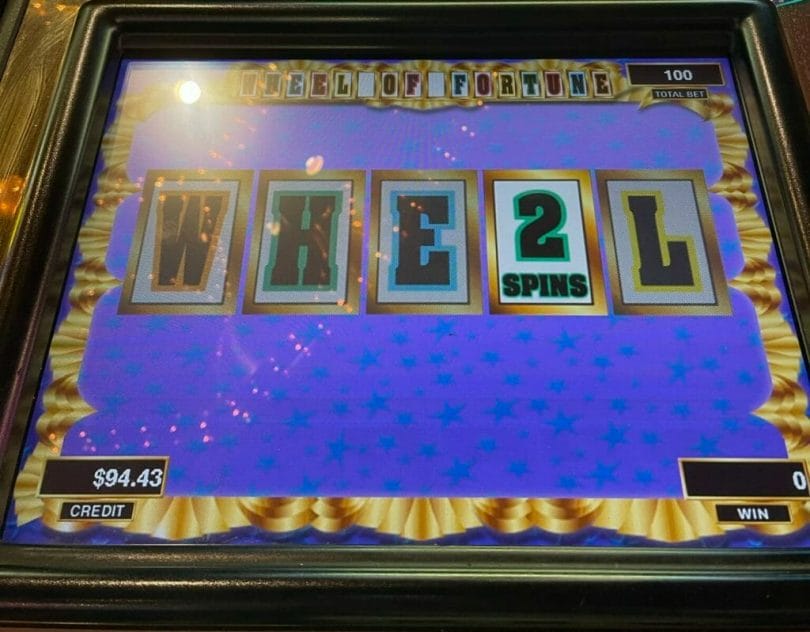 Wheel of Fortune video slot machine by IGT 2 spins awarded