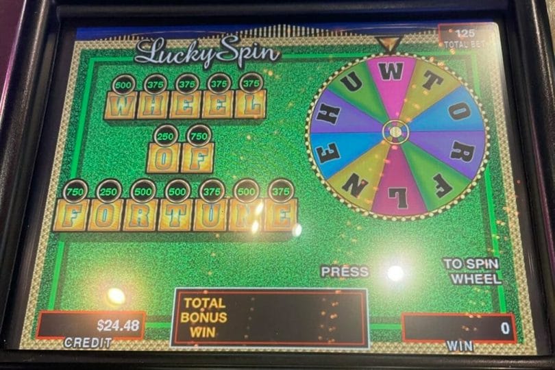 Wheel of Fortune Lucky Spin by IGT Fortune Spin bonus started